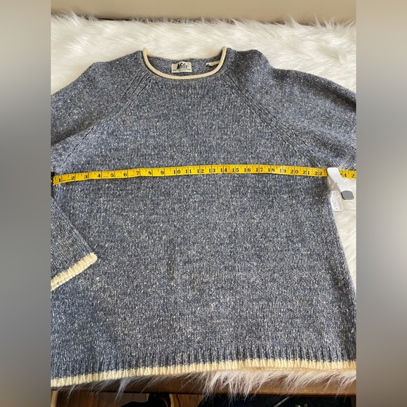Vintage LL Bean Women's Heather Blue roll neck Sweater XL - Picture 11 of 14